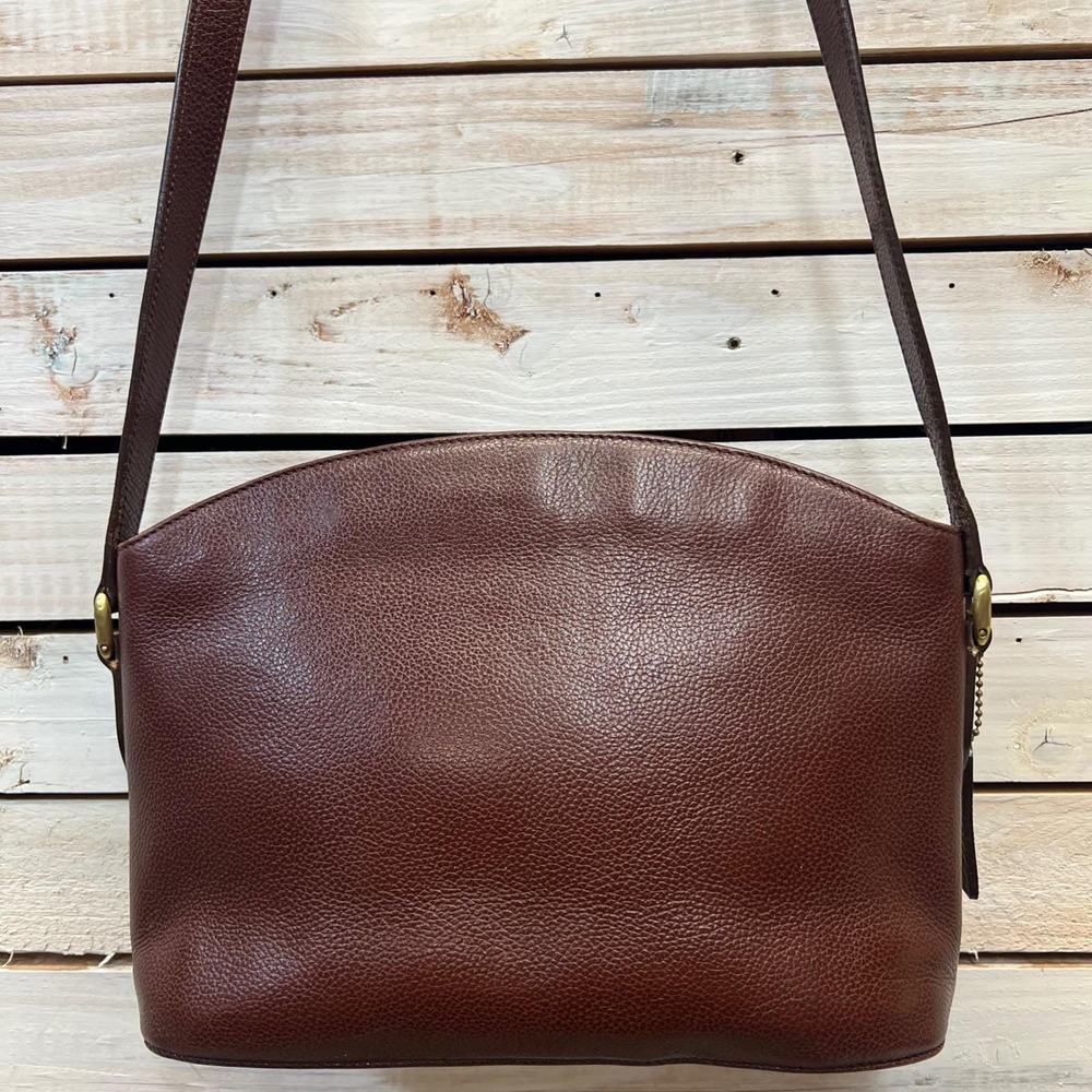 Vintage Coach 3205 Brown Leather Crossbody Shoulder Bag Italy Classic 90s